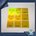 Professional Making Glittery Hologram Serial Number Stickers Gold